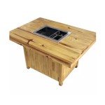 Bàn Lẩu Không Khói Mặt Bàn Gỗ